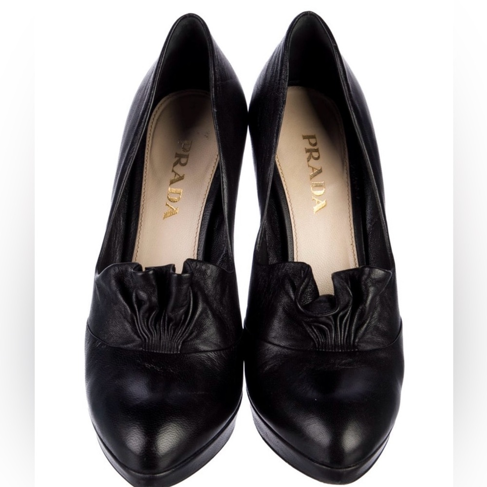 Prada Black Leather Heels - image 1